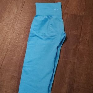 Caribbean blue seamless contour leggings